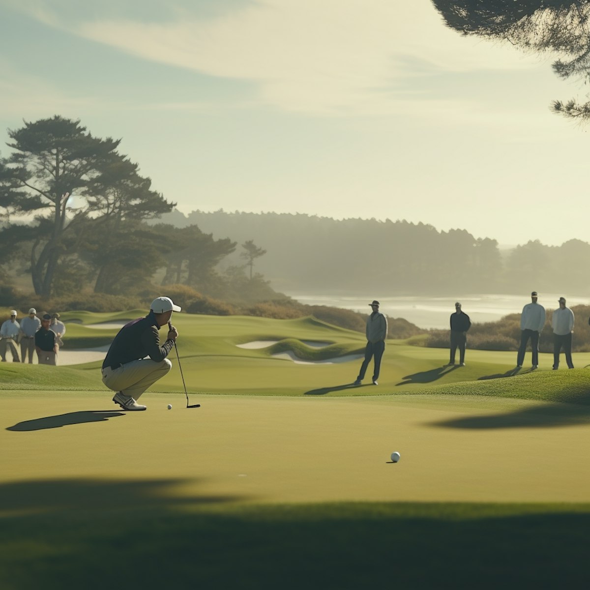 people playing golf at a golf course