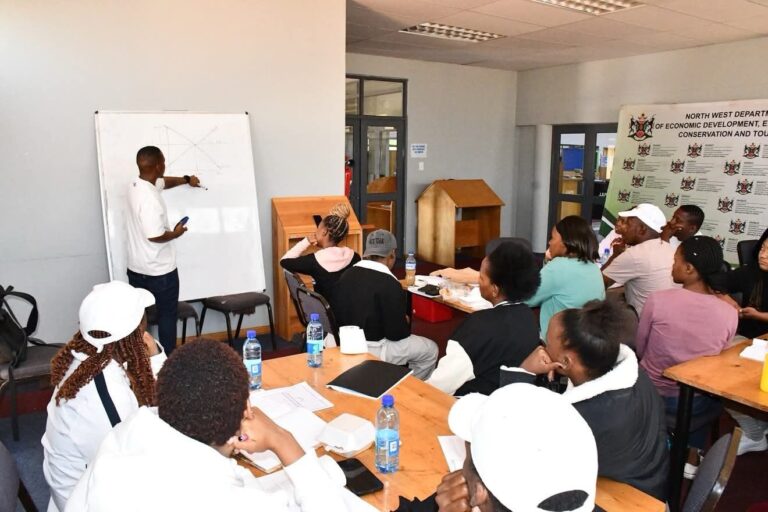 learners attending a business management training class