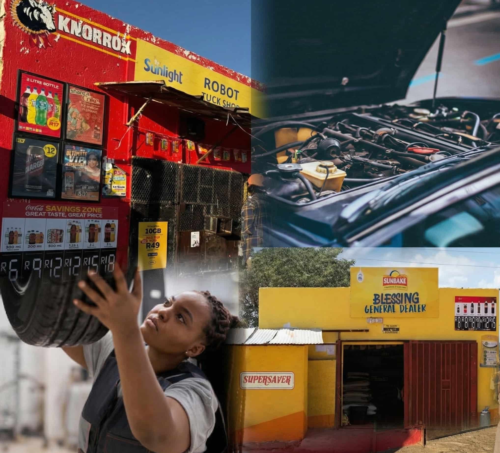 Spaza shops and mechanics